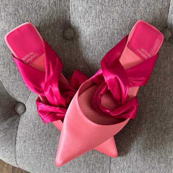 Jeffrey Campbell Shoes - Jeffrey Campbell Fuchsia Satin Heels